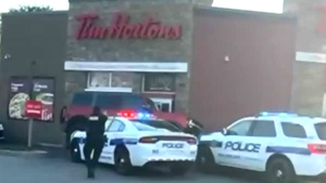 Wild getaway attempt at a Tim Hortons drive-thru