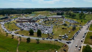 People leave Apalachee High School, Sept. 4, 2024, in Winder, Ga. (AP Photo/Mike Stewart)