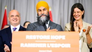 NDP Leader Jagmeet Singh gives remarks