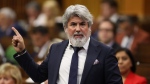 Minister of Transport Pablo Rodriguez rises during Question Period in the House of Commons on Parliament Hill in Ottawa on June 12, 2024. (The Canadian Press/Patrick Doyle)