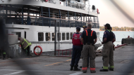 Crews are on the scene after a Toronto Island ferry suffered a mechanical issue on Thursday, Sept. 5, 2024. (Jacob Estrin/CTV News Toronto)