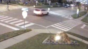 Video shows moments before cyclist struck