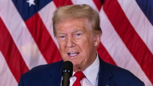 Republican presidential nominee former President Donald Trump speaks during a news conference held at Trump Tower, Friday, Sept., 6, 2024. (Stefan Jeremiah / The Associated Press)