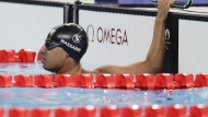 Sebastian Massabie competes in the finals of the S4 100M Freestyle finals with a 5th place finish at the 2024 Paralympics in Paris, France on August 30, 2024. THE CANADIAN PRESS/HO - CANADIAN PARALYMPIC COMMITTEE, Michael P. Hall