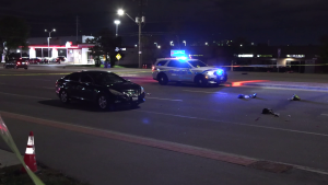 Police are investigating a collision in Brampton that sent one man to hospital on Friday, Sept. 6, 2024. (Jacob Estrin/CTV News Toronto)