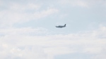 A stolen Beechcraft King Air C90A circles the Tupelo, Miss., Regional Airport Saturday, Sept. 3, 2022. (Thomas Wells/The Northeast Mississippi Daily Journal via AP)