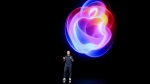  talks on the stage during an announcement of new products at Apple headquarters Monday, Sept. 9, 2024, in Cupertino, Calif. (AP Photo/Juliana Yamada)