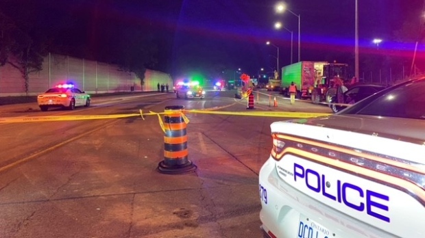 qew, woman, injured