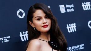 Selena Gomez arrives on the red carpet for the premiere of 'Emilia Perez' at the Princess of Wales Theatre during the Toronto International Film Festival, in Toronto, on Monday, Sept. 9, 2024. THE CANADIAN PRESS/Cole Burston