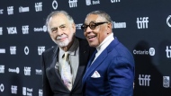 Director Francis Ford Coppola and Giancarlo Esposito attend the premiere of "Megalopolis" during the 2024 Toronto International Film Festival, in Toronto on Monday, September 9, 2024. THE CANADIAN PRESS/Christopher Katsarov
