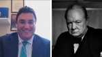 Nicola Cassinelli says he thought the Churchill photo he bought was a regular print. It turned out to be the famous portrait stolen from the Fairmont Chateau Laurier in Ottawa. (CTV News)