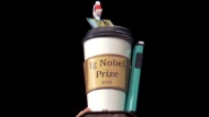 FILE - In this Sept. 12, 2019 file photo, the 2019 Ig Nobel award is displayed at the 29th annual Ig Nobel awards ceremony at Harvard University in Cambridge, Mass. (AP Photo/Elise Amendola, File)