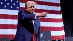 Former U.S. President Donald Trump gestures as he departs after speaks at a campaign event at the Linda Ronstadt Music Hall, Thursday, Sept.12, 2024, in Tucson, Ariz. (Alex Brandon / AP Photo)