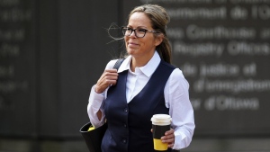 Tamara Lich arrives at the courthouse in Ottawa, on Tuesday, Aug. 20, 2024. THE CANADIAN PRESS/Sean Kilpatrick