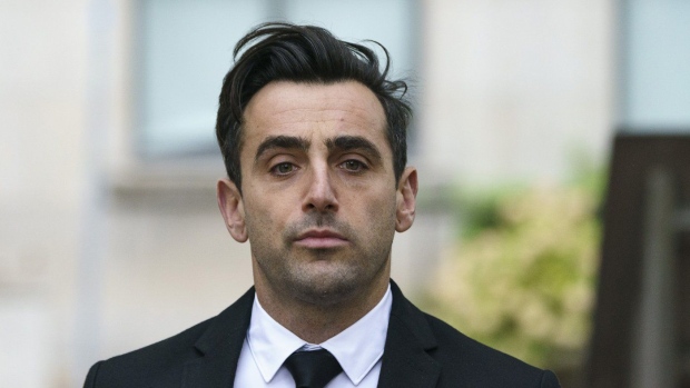 Canadian musician Jacob Hoggard arrives at court for his sentencing hearing in Toronto on Thursday, Oct. 6, 2022. THE CANADIAN PRESS/Alex Lupul