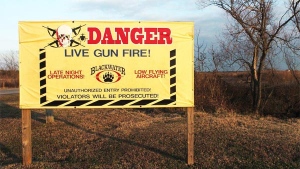 A sign at the entrance to Blackwater USA, in Moyock N.C., is shown in this Jan. 23, 2007, file photo.  (AP / The Daily Advance, Joon Powell)