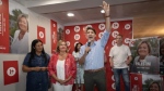 Prime Minister Justin Trudeau speaks at the riding office of Laura Palestini, Liberal candidate for LaSalle—Émard—Verdun in Montreal on Aug. 11. In the final stretch of a Montreal byelection campaign widely seen as a referendum on Prime Minister Justin Trudeau’s leadership, Liberal candidate Laura Palestini wants people to focus on her, not her leader. THE CANADIAN PRESS/Peter McCabe