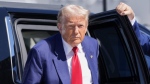 Donald Trump arrives at Harry Reid International Airport to board a plane after a campaign trip, Saturday, Sept.14, 2024, in Las Vegas. (Alex Brandon/AP Photo)