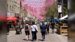 Restaurant terraces line St. Catherine Street in downtown Montreal, Wednesday, May 6, 2015. THE CANADIAN PRESS/Ryan Remiorz