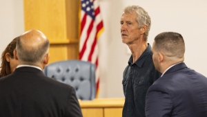 Tym Catterson, second from right, a contractor for OceanGate, after his testimony ended in a Coast Guard investigatory hearing on Monday, Sept. 16, 2024, in North Charleston, S.C. (Mic Smith/AP Photo)