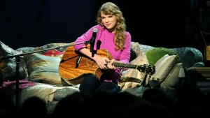 Taylor Swift performing at the 2011 CMA Awards in Nashville. (Rick Diamond/Getty Images/File via CNN Newsource)