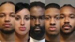 Five people are facing multiple charges for their alleged participation in a human trafficking ring operating in the Greater Toronto Area. (Halton Regional Police Service)