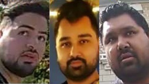 From left: Anas Ayyoub, Muhammad Wasiq Afzal, and Muhammad Waqar Afzal are wanted on a Canada-wide warrant in connection with an OPP fraud investigation. (OPP)