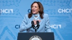 Vice-President Kamala Harris speaks at a conference in Washington on Sept. 18, 2024. (Jose Luis Magana / AP Photo)