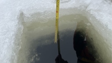 Measuring ice