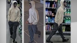 Police say the man in the photos committed indecent acts in Oshawa on Aug. 21, 2024. (Durham Regional Police)