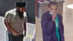 Toronto police are seeking two more suspects in connection with an alleged bank card fraud that saw a father and daughter duped out of more than $18,000. (Handout /Toronto police)