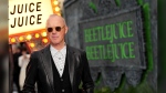 Michael Keaton arrives at the premiere of "Beetlejuice Beetlejuice" on Thursday, Aug. 29, 2024, in London. (Photo by Scott A Garfitt/Invision/AP)