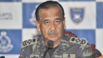 Malaysia Inspectors-General of Police Razarudin Husain speaks during a press conference in Kuala Lumpur, Monday, Sept. 23, 2024. (AP Photo)