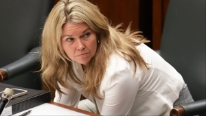 Jill Dunlop, Ontario Minister of Education, sits at the Ontario Legislature in Toronto, on Tuesday, May 28, 2024. (THE CANADIAN PRESS/Chris Young)