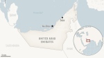 This is a locator map for United Arab Emirates with its capital, Abu Dhabi. (AP Photo)