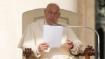 Pope Francis holds his weekly general audience in St. Peter's Square, at the Vatican, Wednesday, Sept. 25, 2024. (AP Photo/Gregorio Borgia)