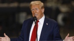 Republican presidential nominee and former U.S. president Donald Trump speaks at a campaign event in Mint Hill, N.C., Wednesday, Sept. 25, 2024. (Neil Redmond/AP Photo)