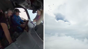 Hurricane Hunter pilots get look at eye of Helene