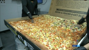 Edmonton pizzeria makes giant pies