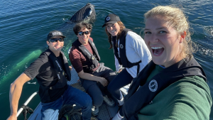 Photo subjects from left to right: Evan Lee-Dodek, Jonah Lee-McNamee, Sofia Carroll and Rachel Baker. Not pictured: Jamie Mitri, Coby Degroot. (Credit: Rachel Baker) 
