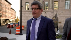 Joshua Levy, acting U.S. attorney for Massachusetts, departs federal court Monday, Nov. 13, 2023, in Worcester, Mass. (Steven Senne / AP Photo)