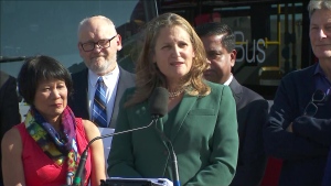 Freeland, Chow welcome new TTC electric buses