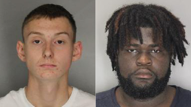 Kieren Ennis (left) and Larry Smith are being sought by Niagara police after an alleged gang sexual assault in St. Catharines on Sept. 15, 2024. (Niagara Regional Police Service)