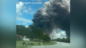 Extended: Plumes of smoke from chemical plant fire