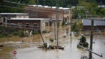 Heavy rains from hurricane Helene caused record flooding and damage on September 28, in Asheville, North Carolina. (	Melissa Sue Gerrits/Getty Images via CNN Newsource)