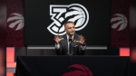 Toronto Raptors Head Coach Darko Rajakovic speaks to the media in Toronto, Monday, Sept. 30, 2024. THE CANADIAN PRESS/Chris Young