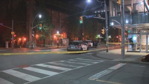 It is believed that shots were fired near The Esplanade and Berkeley Street, just west of Parliament Street and south of Front Street. A victim was found a short distance away.