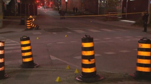 It is believed that shots were fired near The Esplanade and Berkeley Street, just west of Parliament Street and south of Front Street. A victim was found a short distance away.