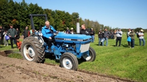 Ontario politicians are set to make their annual pilgrimage to the International Plowing Match today. Ontario Premier Doug Ford plows a field with a tractor at the 2023 International Plowing Match and Rural Expo, in Bowling Green, Ont., Tuesday, Sept. 19, 2023. THE CANADIAN PRESS/Nathan Denette
