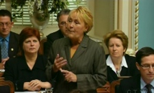 PQ leader Pauline Marois hammers Charest Liberals on funding.